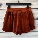 Forever 21 Velour Burnt Orange Soft Comfy High Waist Shorts Photo 5