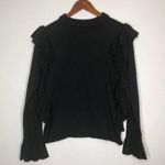 English Factory  Ruffle Turtleneck Sweater Black Photo 0