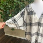 Lovestitch  Black and White Plaid Wide Sleeve Button shirt | small/ medium Photo 1