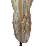 Altar'd State  Dress Small Orange Multi‎ Stripe Front Tie Boho Summer Photo 5