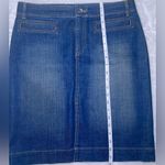 Banana Republic  Blue Denim A-Line Knee-Length Skirt Photo 7