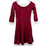 Lulus ‎ Yes to the Mesh Wine Red Half Sleeve Skater Mini Dress Size S Photo 2