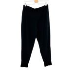 Theory  Double Knit Jersey Slouchy Jogger Pants‎ Split Hem Ankle Black Large Photo 8