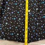 Robbie Bee Vintage Petite 100% Silk Shirt Dress 10P Polka Dot Belted Black Blue Photo 7