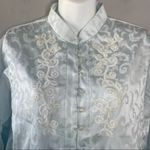 Oscar de la Renta Vintage Tunic Womens Size Small Jacquard Embroidered Sleepwear Photo 2