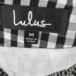 Lulus Collegiate Class Mini Skirt Womens M Black White Gingham Ruffle Picnic Size M Photo 4