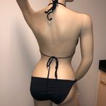 Xhilaration Nice Solid Black Triangle Bikini Swim Suit Set Photo 3