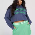 Aerie  Blue Brooklyn Track & Field Graphic Hoodie Sz L Photo 9