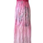 Stunning boutique mini dress with sheer maxi overlay Pink Photo 5