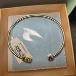 Michael Kors Open Cuff Bracelet MKJX0096A931 Silver Tone Bangle Logo & Crystal Photo 0