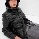 Gap Leather Puffer Jacket Photo 5
