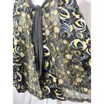 Rozae RN Sz. Small Silk Blouse Sleeveless Tie VNeck All Over Print BOHO USA Made Photo 3