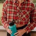 Arizona Jeans Arizona cropped flannel size M new without tags Photo 0