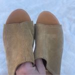 Avellini Italy Y2K Suede Clog Mules Sandals US 9.5 Tan "Wood" Block Heel Studded Photo 5