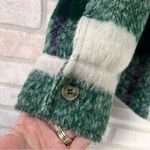 Avec Les Filles  Green and White Plaid Long Sleeve Shirt Jacket Size XS Photo 8