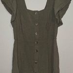 Universal Threads Universal Thread Army green Button-Front Mini Dress size small #720 Photo 0