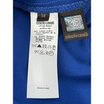 Roberto Cavalli Skirt Size 38 US Size 2 Royal Blue Pleated Gold Logo Preppy Photo 9