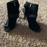 a.n.a  black suede booties with heels out Photo 1