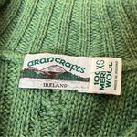 Aran Crafts Ireland 100% merino wool toggle cardigan sweater green sz XS Photo 4