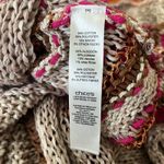 Chico's NWT Knit Cardigan Womens S Tan Pink Striped Open Neutral Boho Artisan Photo 5