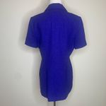 Le Suit  Blue Long Blazer Short Sleeve ? Woven Size Medium? Photo 1
