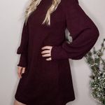 She & Sky Wine Long Sleeve Dress Photo 2