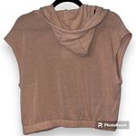 Pink Rose  size medium sheer cropped pullover hoodie short sleeve summer casual Photo 5
