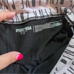 PINK - Victoria's Secret Victoria’s Secret PINK YOGA fold over logo waistband black pants size medium Photo 1