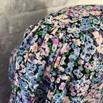 ASTR  Blue Floral Puff Sleeve Ruched Dress Photo 5