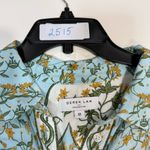 Derek Lam   Placed Print Button Up blue Shirt Size 12 Photo 1