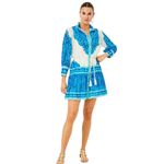 Lilly Pulitzer  Drena Printed Tie Waist Shirt Dress Size 10 Photo 3