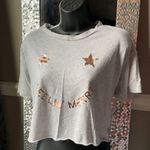Victoria's Secret PINK by Victoria’s Secret Light Gray With Gold Stars Pajama Croptop Medium Photo 1
