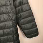 Harvey & Jones Women's Olive Green Nylon Long Line Hooded Puffer Coat Size XXL Photo 3