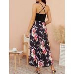 Womens Baikea Sleeveless Floral High Low Maternity Breastfeeding Maxi Dress S Black Size undefined Photo 3