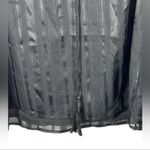 J.O.A. Black Metallic Tie Neck Blouse NWT Cap Sleeve Size XS Photo 2