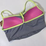 Active USA Victoria’s Secret Ultimate Push up Corset Gray Yellow Sports Bra New Size XXL Photo 2