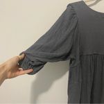 Free People Beach Gray Bubble Sleeve Tunic Style Mini Dress XS Photo 1
