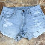 American Eagle  Light Washed Ripped Jean Shorts  2 Photo 0