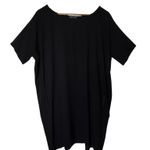 Eileen Fisher  Silk Bateau Neck Cocoon Shift Dress Photo 0