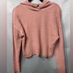Marissa Webb Pink Arie Ribbed Blend Drop Shoulder Hoodie Sweater XS oversized Photo 5