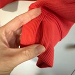 Danskin  | Coral Orange Ribbed Cropped Athletic Workout Pullover Sweatshirt, XL Photo 4