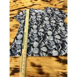 Chico's  Size 2 Blue Cotton Modal Tee Shirt Seashell Nautical Beach Travel Modern Photo 3