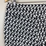 Adrianna Papell Ankle Pants 10 Black White Printed Stretch Office Workwear Women Photo 4