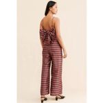 Hutch Anthropologie  Plaid Bow Jumpsuit Photo 2