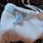 She & Sky  Black Lace Overlay Cross Back Romper New With Tags Photo 2