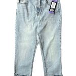 Frye High Rise Straight Leg Relaxed Fit Cuffed Uncuffed Jean Blue Denim Sz 4/27 Photo 4