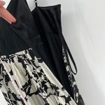 BCBGMAXAZRIA Black & White Floral Woven Silk Dress Size 4 Photo 14