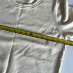 BEARPAW  Sz L Crochet Short Sleeve‎ Crewneck Top Blouse Cream Stretch Pullover Photo 9