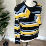 Parker  Montego Striped Ruffle Sweater In Yellow Multi Small Photo 4