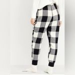 Old Navy Womens Flannel Jogger Pajama Pants XXL Black White Buffalo Plaid Checks Photo 2